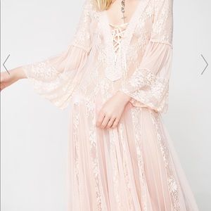 Light pale pink lace dress